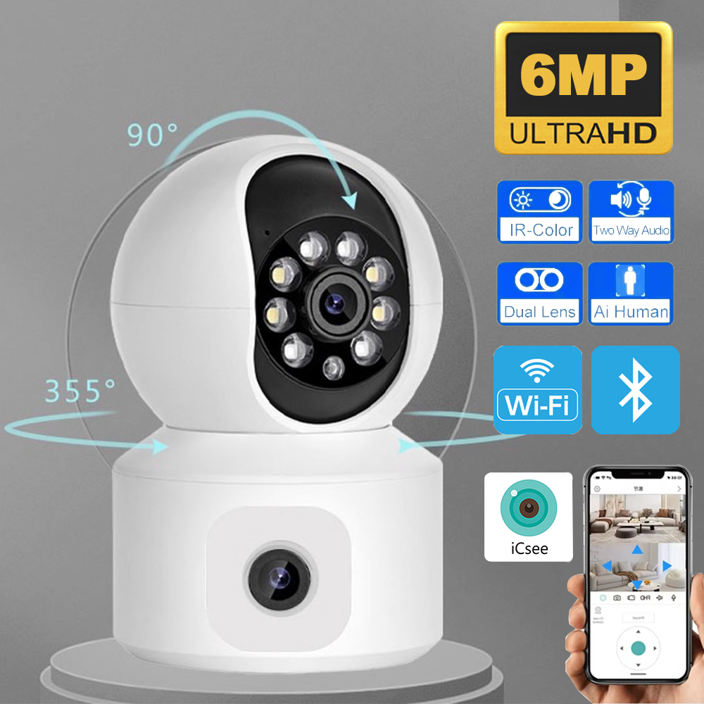Eufy Camera E220 - กล้องวงจรปิด WiFi IP 6MP ICSEE เลนส์คู่